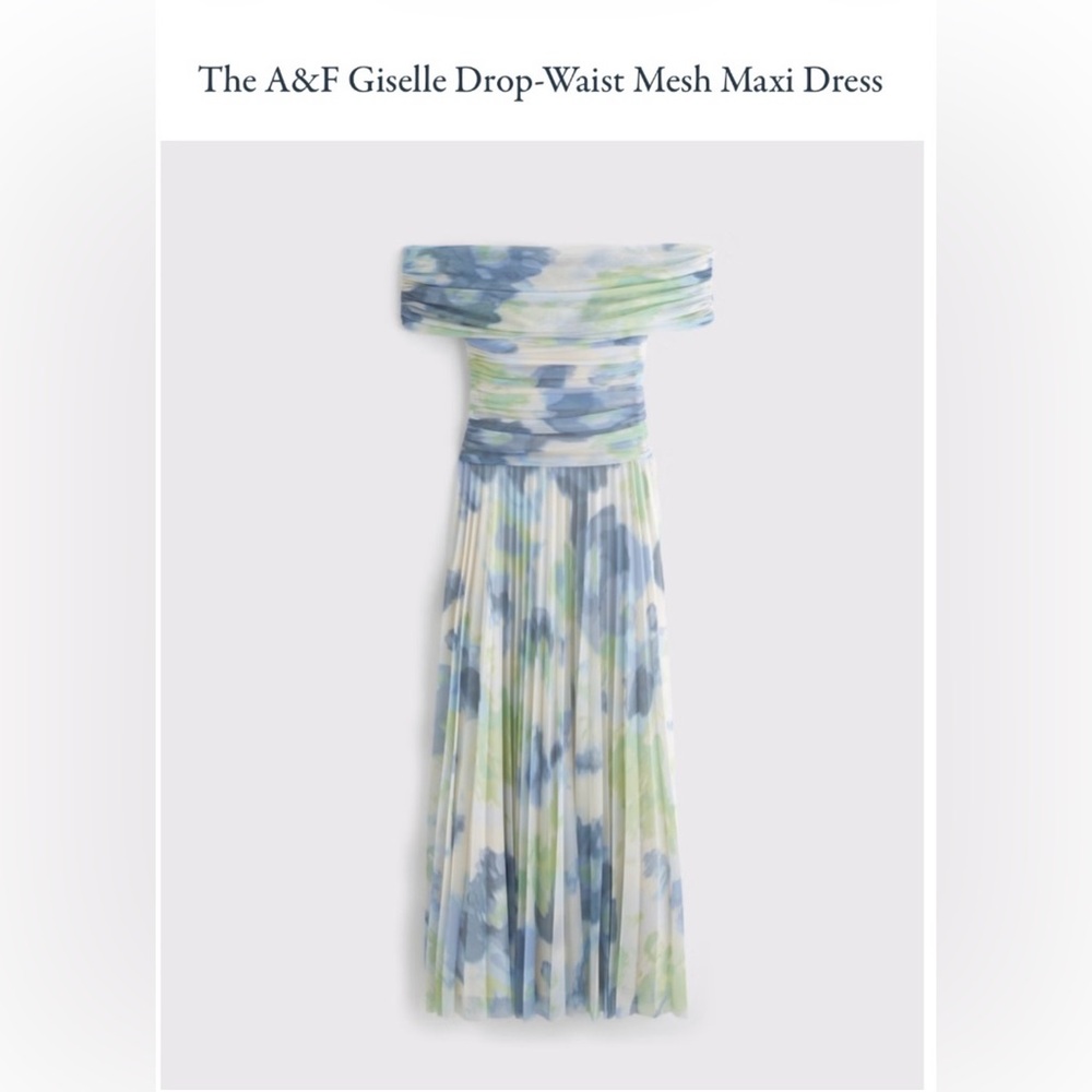 Abercrombie & Fitch Blue and Green Maxi Dress